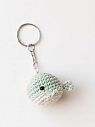 Вязаный брелок, обвес на сумку, «Кит», серо-зеленый, 4 см, превью фото 3