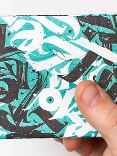 Кошелёк New Wallet «New Calligraphy». голубой