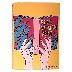 Тетрадь нелинованная «Read woman», А5