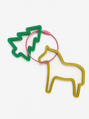 Брелок, обвес на сумку «Лошадка с ёлочкой», тёмно-золотистый, 7 см, фото 2.