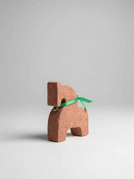 Бетонная статуэтка «Лошадка», красная, 6 см, фото 1.