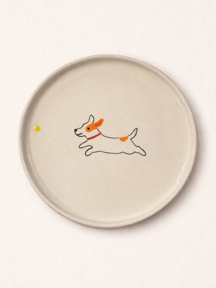 Тарелка ручной работы Katekeramika «Джек Рассел» 20,5 см,  полуфарфор, фото 1.