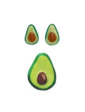 Набор украшений Радость Рядом «Авокадо», полимерная глина, зеленый