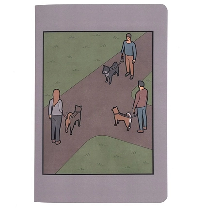 Блокнот с сиба-ину Barking Store Gudim «Meeting», А5, 40 листов, серый, фото 1.