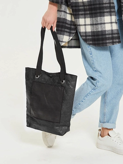 Сумка Ranzel Bags «Monty Black», тайвек, черная, фото 3.