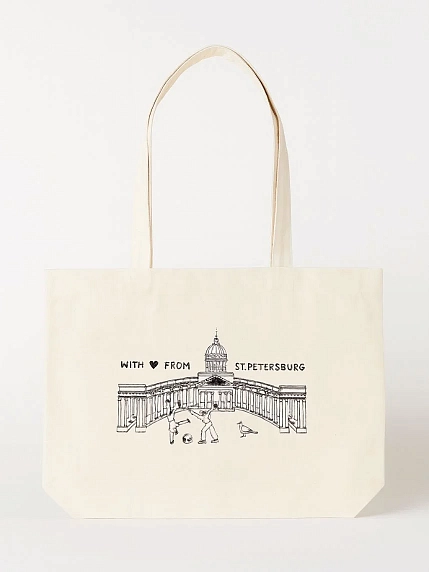 Сумка шоппер Подписные изделия «Казанский собор», белый, фото 1.