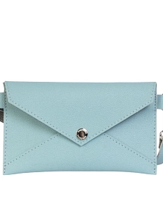 Сумка-конверт Kokosina bags, искусственная кожа, голубой