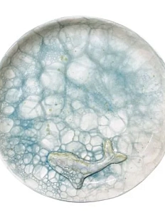 Тарелка ручной работы Катя Вебер «Кит», керамика, 17 см