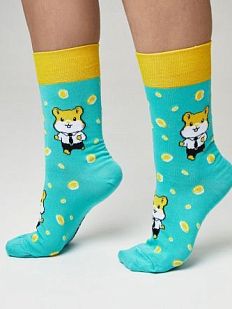 Носки «Тапальщик хомяка», р-р 42-46, бирюзовые
