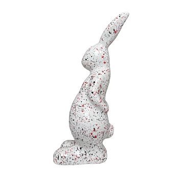Статуэтка ручной работы Большой кролик, красно-черная, керамика, фото 1.