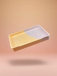 Поднос прямоугольный, «Classic», персиковый с розовым