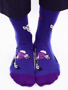 Носки «Лучшее в мире привидение с мотором», р-р 38-41, фиолетовые