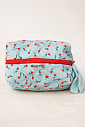 Косметичка ручной работы Migette, размер S, голубая с цветами, превью фото 2