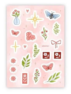 Стикерпак «Цветы», А6