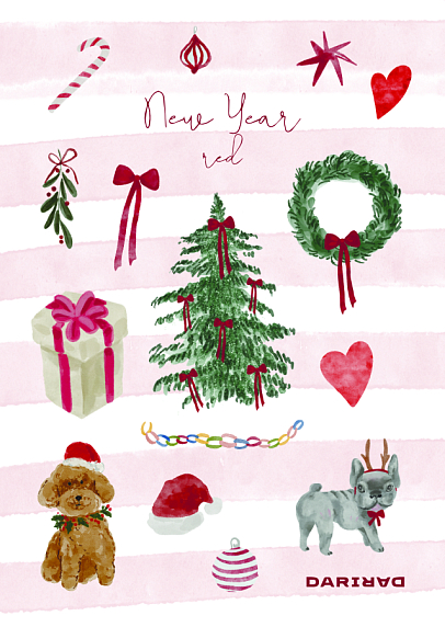 Стикерпак на Новый год «New Year red», А5, фото 1.