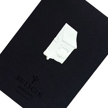 Брошь ручной работы Bulygin «Брейгель», белая, фарфор, фото 1.