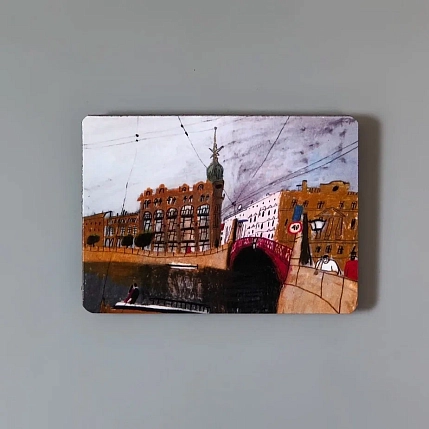 Магнит «Красный мост», фото 2.