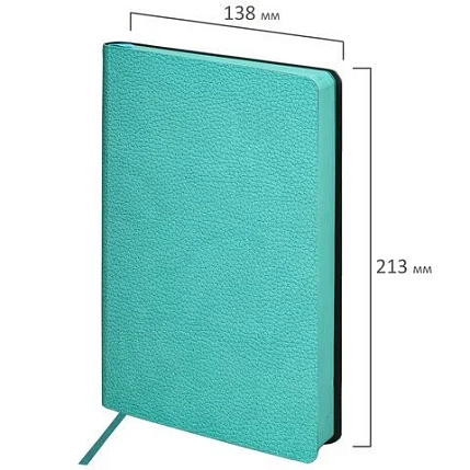 Ежедневник недатированный, BRAUBERG «Stylish», бирюзовый, А5, фото 2.