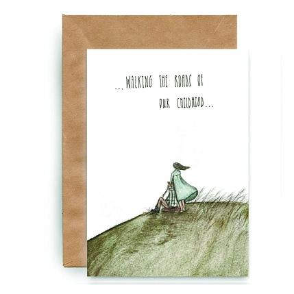 Открытка ЙЕТТИ «Walking the roads of our chilhood», А6, фото 2.