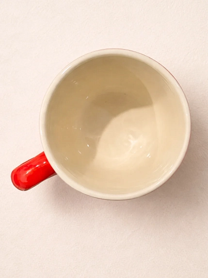 Кружка ручной работы Тата вытворяет/NF ceramics «Люблю тебя, piz*etz», красная, керамика, 450 мл, фото 4.