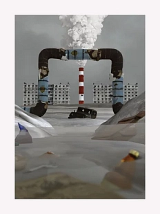 Открытка ШКЯ «Труба. Весна в России», А6