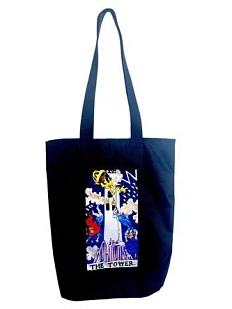 Сумка шоппер Интроверт «Таро. Башня», чёрный