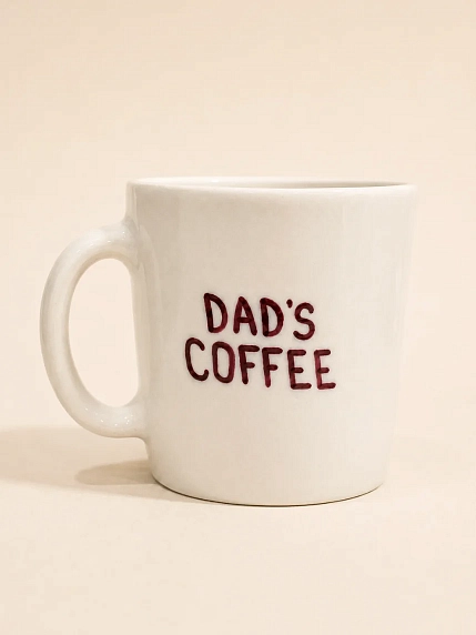 Кружка ручной работы ММ керамика, «Dad's coffee», 450 мл, фото 1.