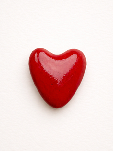 Брошь ручной работы «Сердце красное», Partala ceramics