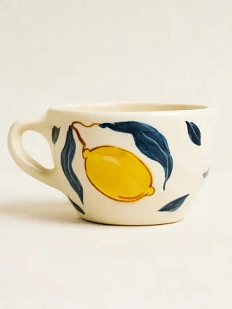 Кружка ручной работы «Лимоны», керамика, 300 мл