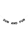 Бумажная гирлянда из букв Tak.sebe.prazdnik «SUN AND FUN», чёрная, картон, 240 г/м², превью фото 1