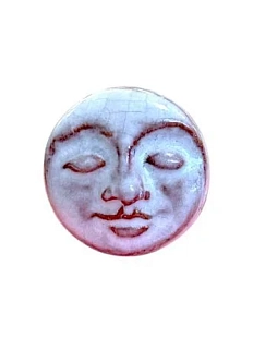 Кольцо ручной работы КерамЕлКа «Лицо», кофейное, керамика