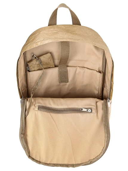 Рюкзак Ranzel Bags «Victory Kraft», крафт, тайвек, бежевый, фото 3.