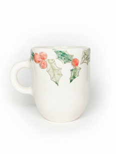 Кружка ручной работы «Остролист», керамика, 400 мл