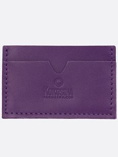 Визитница ручной работы, Kokosina bags, натуральная кожа, фиалковый