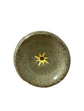 Мини-тарелка ручной работы «Звезда», серая, полуфарфор, 5 см