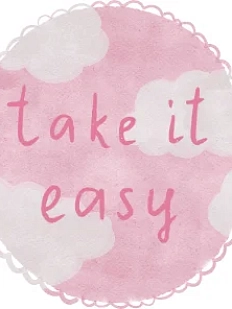 3D Стикер на телефон «Take it easy», розовый, объёмный, 2,5 см