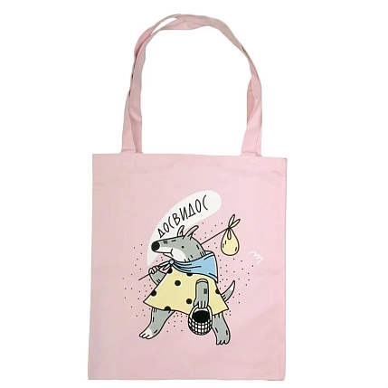 Сумка шоппер «Досвидос», розовый, фото 1.