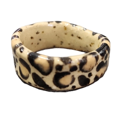 Кольцо ручной работы Бережно «‎Лео»‎‎, керамика, фото 1.