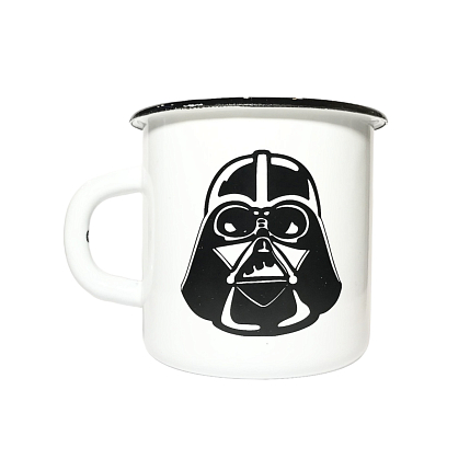 Эмалированная кружка «Darth Vader», белая, 400 мл, фото 1.