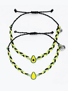 Браслеты парные WAF WAF «Авокадо», трехцветные