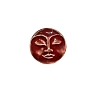 Брошь ручной работы КерамЕлКа «Лицо большое», бордовая, керамика, превью фото 1