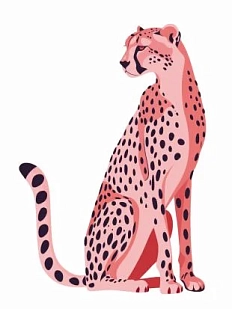 Картхолдер двойной DARI DARI «Розовый гепард», экокожа