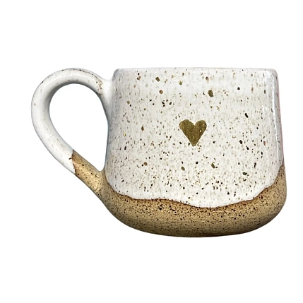 Кружка ручной работы с надписью «Люблю», керамика, 300 мл, фото 2.