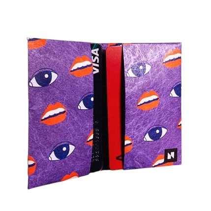 Мини-кошелёк кардхолдер New Wallet «New Eyelips», фиолетовый, фото 2.