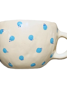 Кружка ручной работы Малёма с росписью «Голубика», керамика, 200 мл