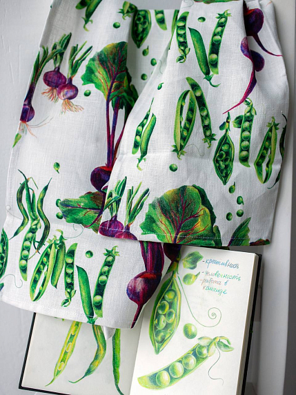 Полотенце «Горошки», белое, фото 2.