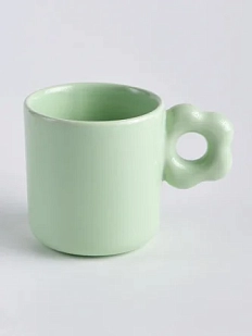 Кружка ручной работы ОХ! керамика «Цвет-ок», салатовая, керамика, 350 мл