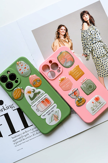 Набор 3Д стикеров на телефон «Улыбка», объёмный, фото 2.