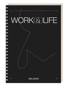 Блокнот на пружине Mitrozhe «Work & Life balance», А5, 50 листов, чёрный