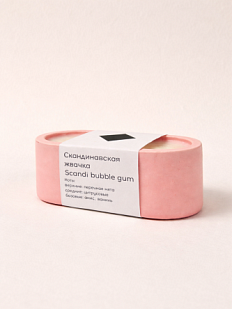 Интeрьерная свеча «Скандинавская жвачка», соевый воск, маленькая